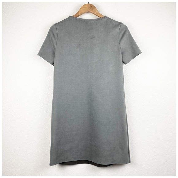 NWT ILTM Ariana Faux Suede Dress in Gray Size XS - Picture 4 of 11